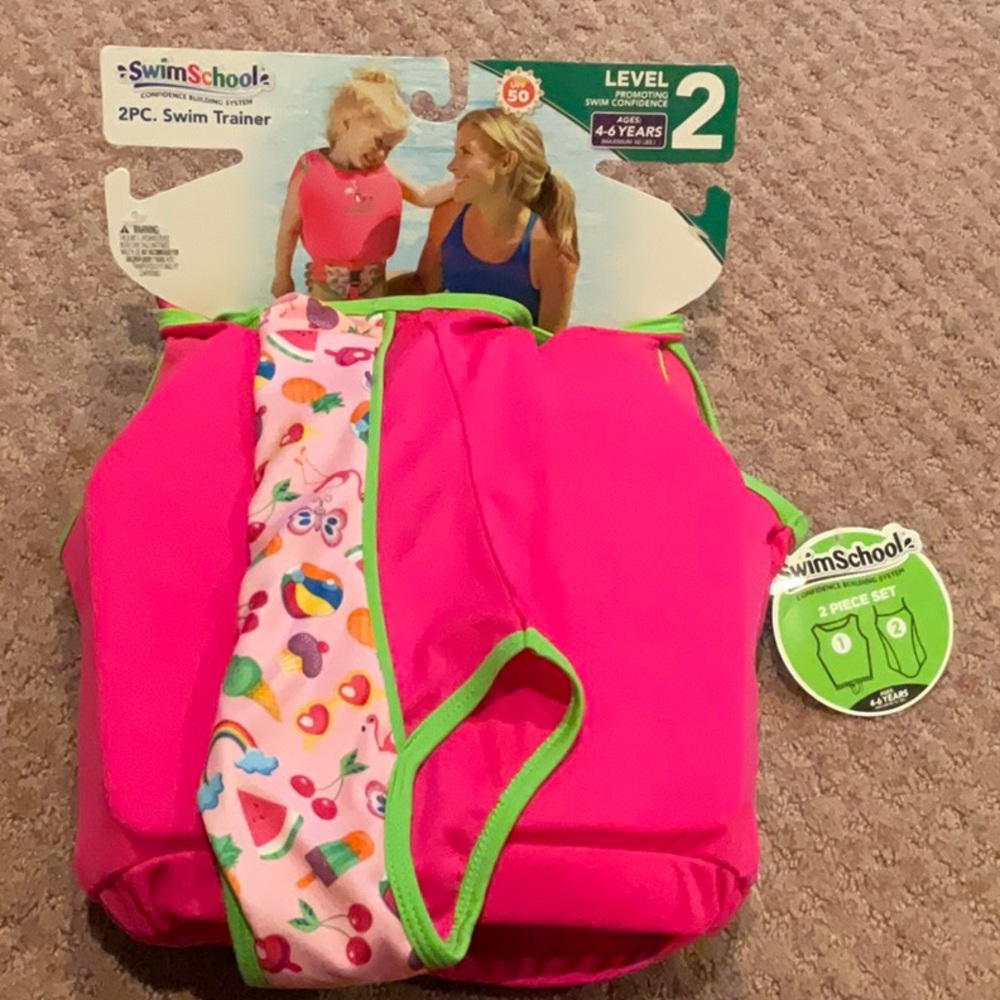 🌷SWIM SCHOOL 2 PIECE SET SWIM TRAINER NWT